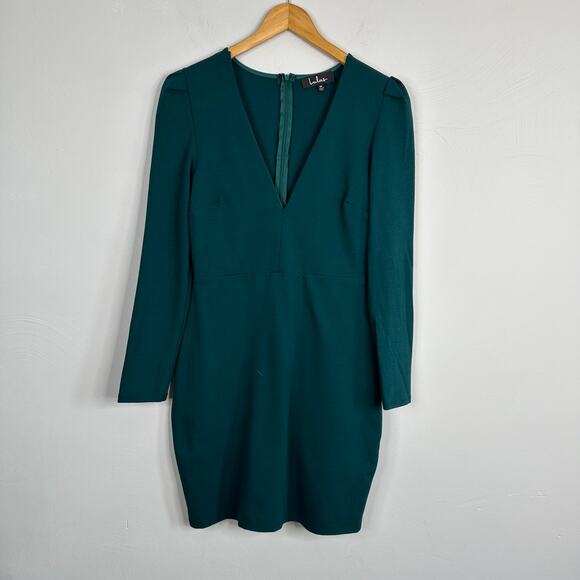 Lulus Haute in Here Forest Green Long Sleeve Bodycon Dress - Picture 2 of 7